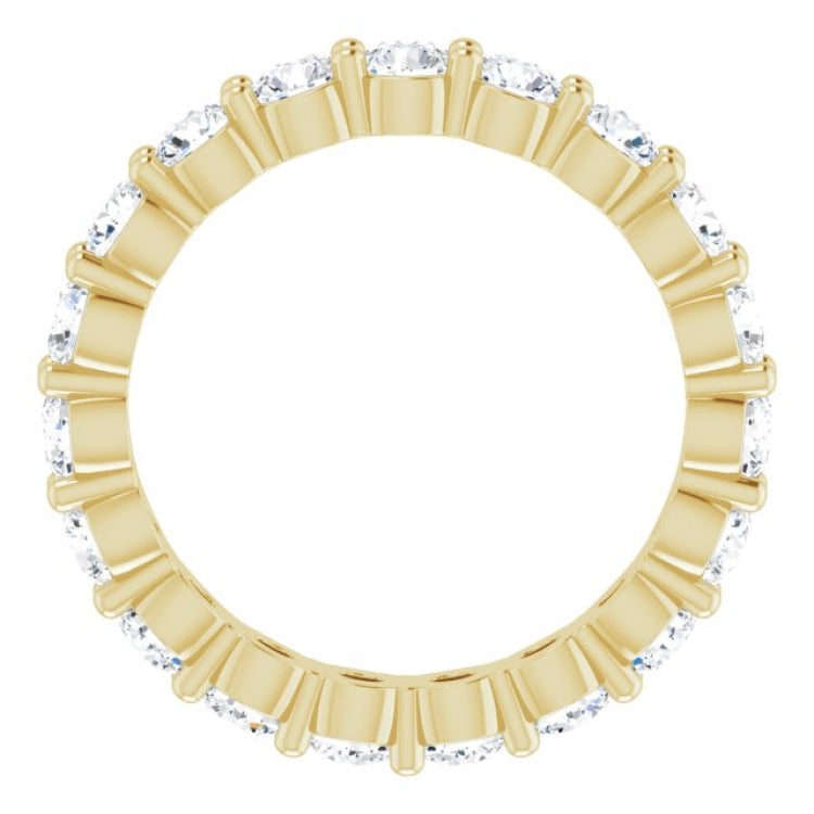 14K Yellow 1 3/4 CTW Natural Diamond Eternity Band Size 5