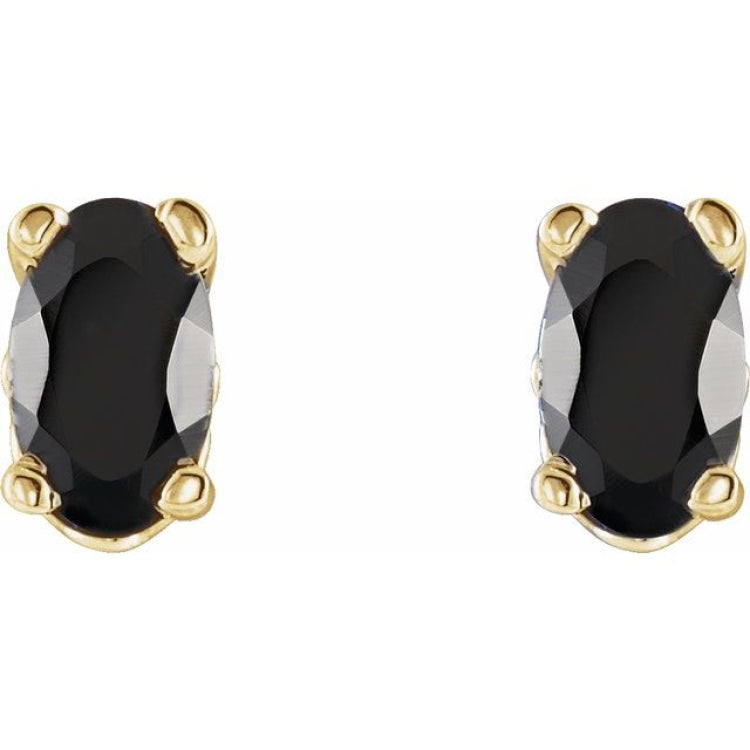 Oval 4-Prong Scroll Setting® Stud Earrings