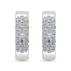 Diamond 1/2 Ct.Tw. Hoop Earrings in 14K White Gold