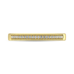10K Yellow Gold 1/10 Ct.Tw. Diamond Wedding Band Ring