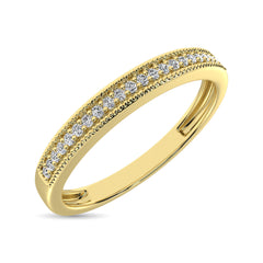 10K Yellow Gold 1/10 Ct.Tw. Diamond Wedding Band Ring