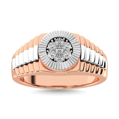 14K Two Tone 1 Ct.Tw. Diamond Mens Ring