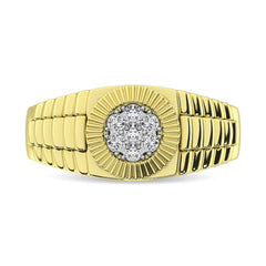 Diamond 1 Ct.Tw. Rolex Mens Ring in 14K Yellow Gold