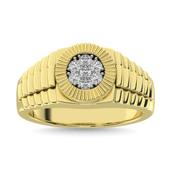 Diamond 1 Ct.Tw. Rolex Mens Ring in 14K Yellow Gold