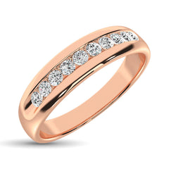 Diamond 1 Ct.Tw. Channel Set Machine Band in 10K Rose Gold