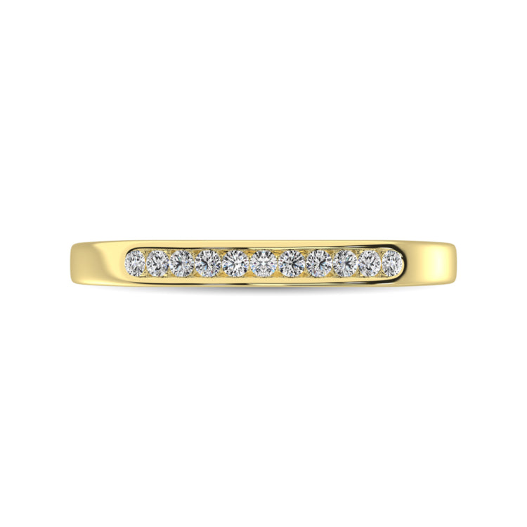 14K Yellow Gold 1/2 Ct Diamond Ladies Machine Band