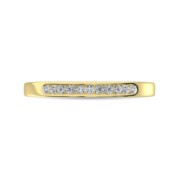 14K Yellow Gold 3/4 Ct.Tw. Diamond Ladies Machine Band