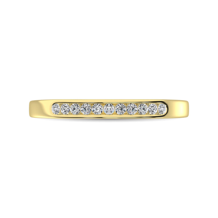 14K Yellow Gold 1 Ct.Tw. Diamond Ladies Machine Band