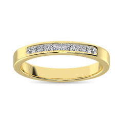 14K Yellow Gold 1/4 Ct.Tw. Diamond Ladies Machine Band