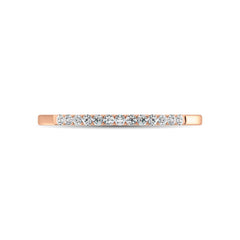 14K Rose Gold 1/10 Ct Diamond Ladies Machine Band
