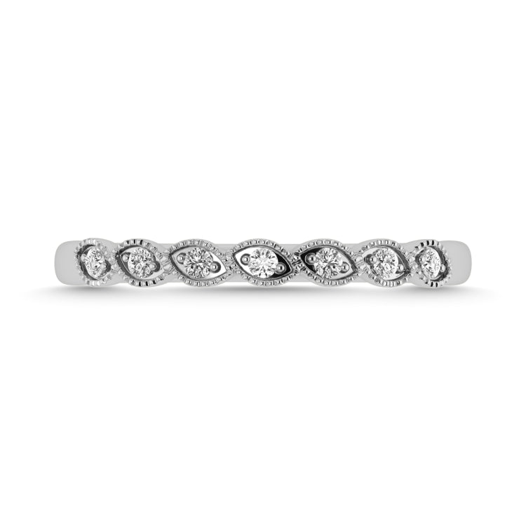 Diamond 1/10 Ct.Tw. Stack Band in 14K White Gold