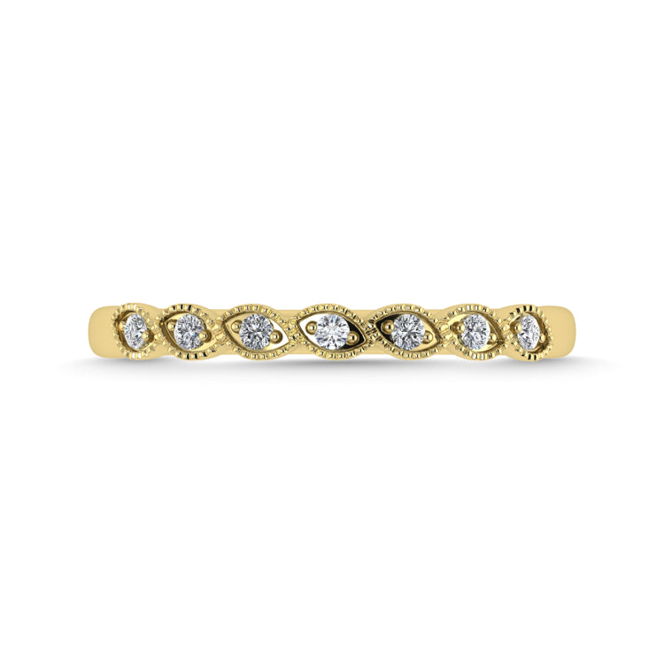 Diamond 1/10 Ct.Tw. Stack Band in 14K Yellow Gold