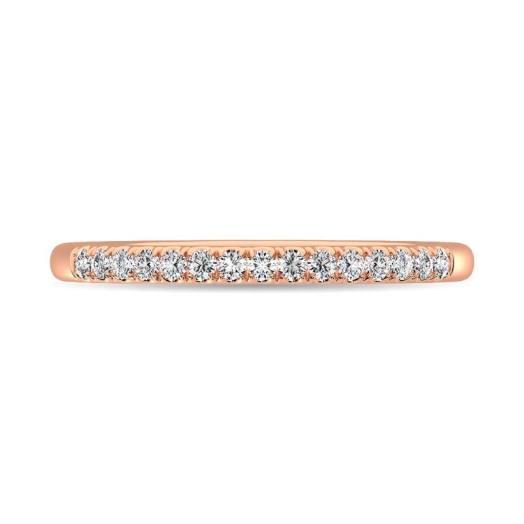 14K Rose Gold Diamond 1/8 Ct.Tw. Men&apos;s Machine Band