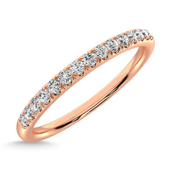 14K Rose Gold Diamond 1/8 Ct.Tw. Men&apos;s Machine Band