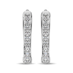 Diamond 1/10 Ct.Tw. Hoop Earrings in 10K White Gold