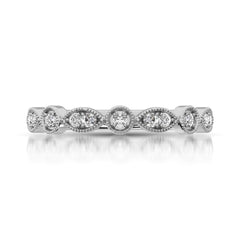 Diamond Stackable Band 1/10 ct tw in 10K White Gold