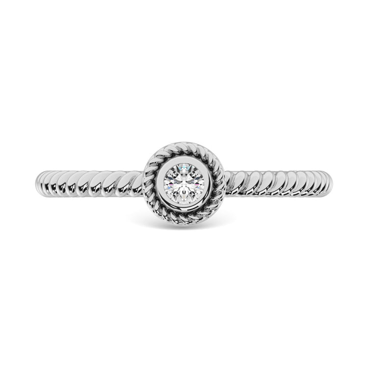 Diamond 1/10.Tw. Stackable Band in 10K White Gold