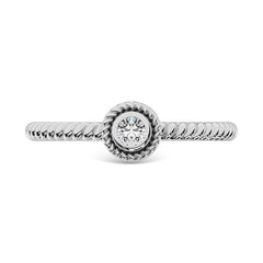 Diamond 1/10.Tw. Stackable Band in 10K White Gold