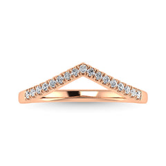 Diamond 1/6 Ct.Tw. Chevron Band in 14K Rose Gold