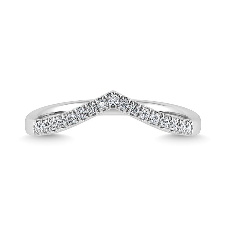 Diamond 1/6 Ct.Tw. Chevron Band in 14K White Gold