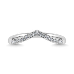 Diamond 1/6 Ct.Tw. Chevron Band in 14K White Gold
