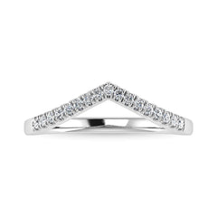 Diamond 1/6 Ct.Tw. Chevron Band in 14K White Gold