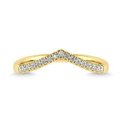 Diamond 1/6 Ct.Tw. Chevron Band in 14K Yellow Gold