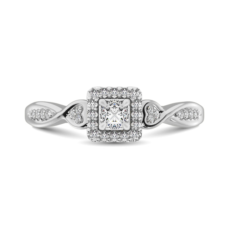 Diamond 1/8 Ct.Tw. Promise Ring in 10K White Gold