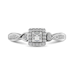 Diamond 1/8 Ct.Tw. Promise Ring in 10K White Gold
