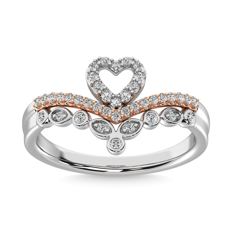 Diamond 1/5 Ct.Tw. Stackable Band in 10K Two Tone Gold