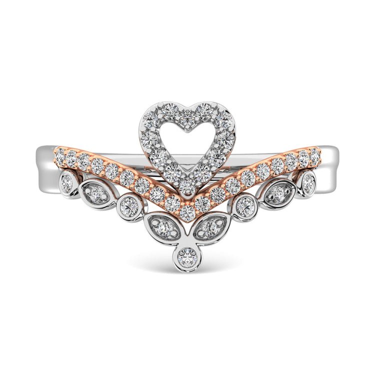 Diamond 1/5 Ct.Tw. Stackable Band in 10K Two Tone Gold