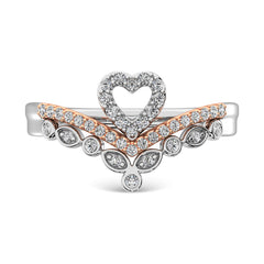 Diamond 1/5 Ct.Tw. Stackable Band in 10K Two Tone Gold