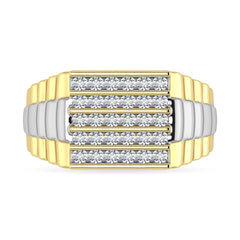 Diamond 1/2.Tw. Mens Rolex Ring in 10K Two Tone Gold
