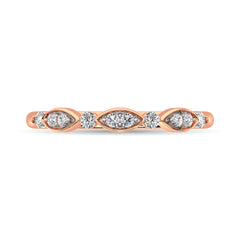 Diamond 1/5 Ct.Tw. Stack Band in 10K Rose Gold