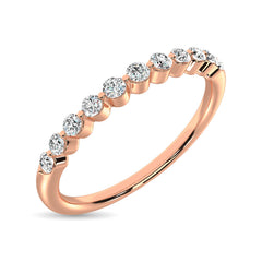14K Rose Gold Diamond 1/4 Ctw Stackable Band