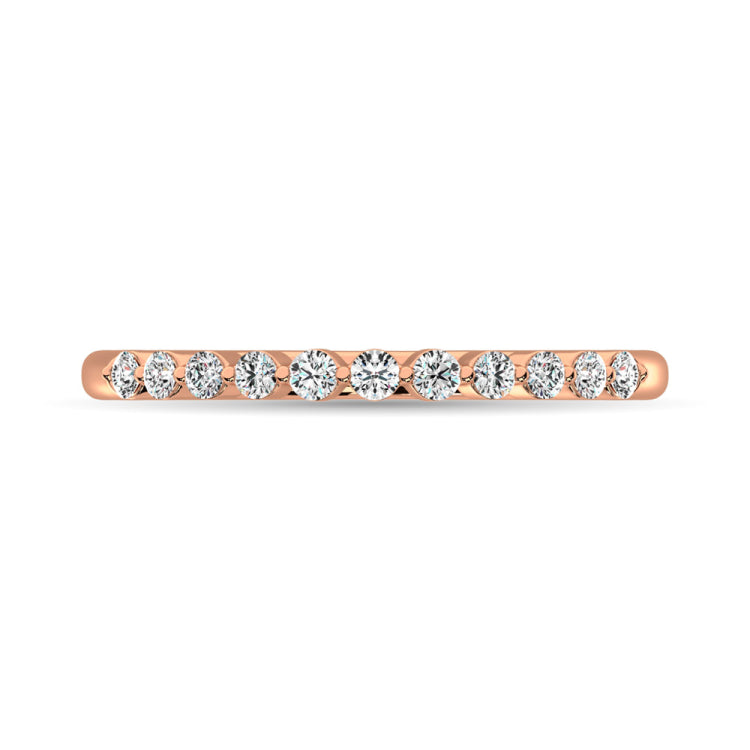 14K Rose Gold Diamond 1/4 Ctw Stackable Band