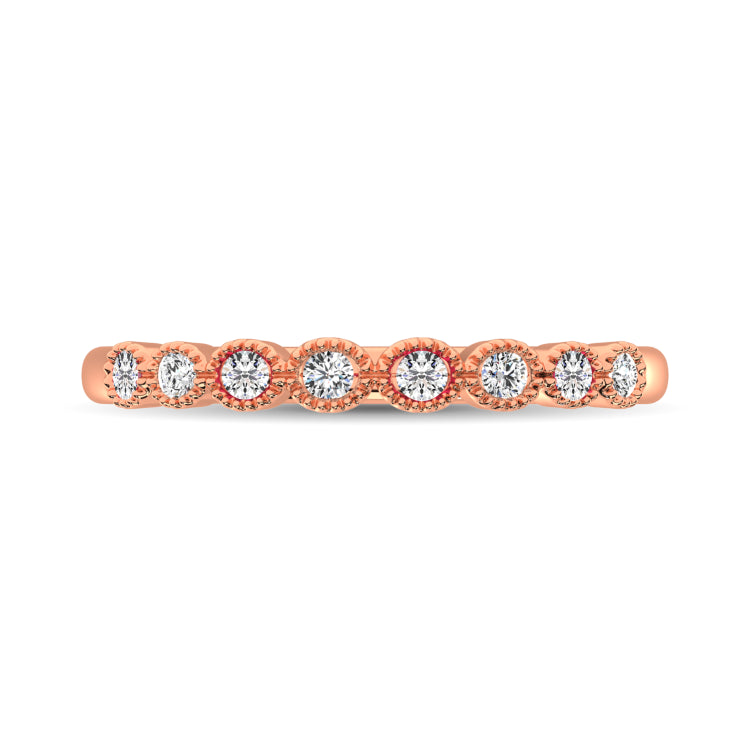 Diamond 1/6 Ct.Tw. Stack Band in 10K Rose Gold