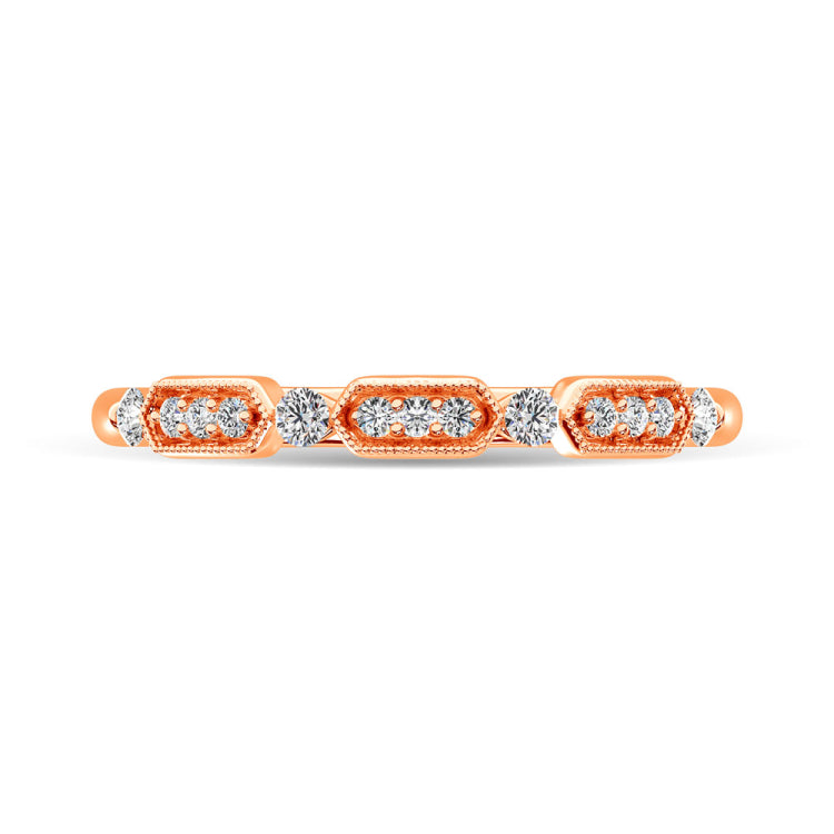 Diamond 1/6 Ct.Tw. Stack Band in 14K Rose Gold