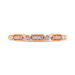Diamond 1/6 Ct.Tw. Stack Band in 14K Rose Gold
