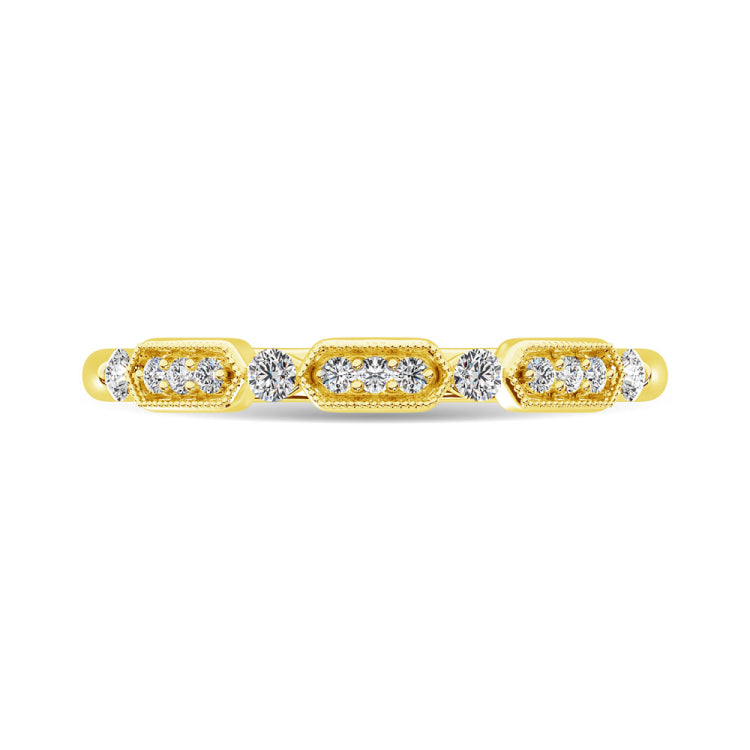 Diamond 1/6 Ct.Tw. Stack Band in 14K Yellow Gold