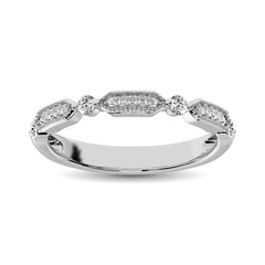 Diamond 1/5 Ct.Tw. Stack Band in 14K White Gold