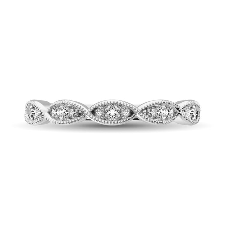 Diamond 1/5 Ct.Tw. Stack Band in 14K White Gold