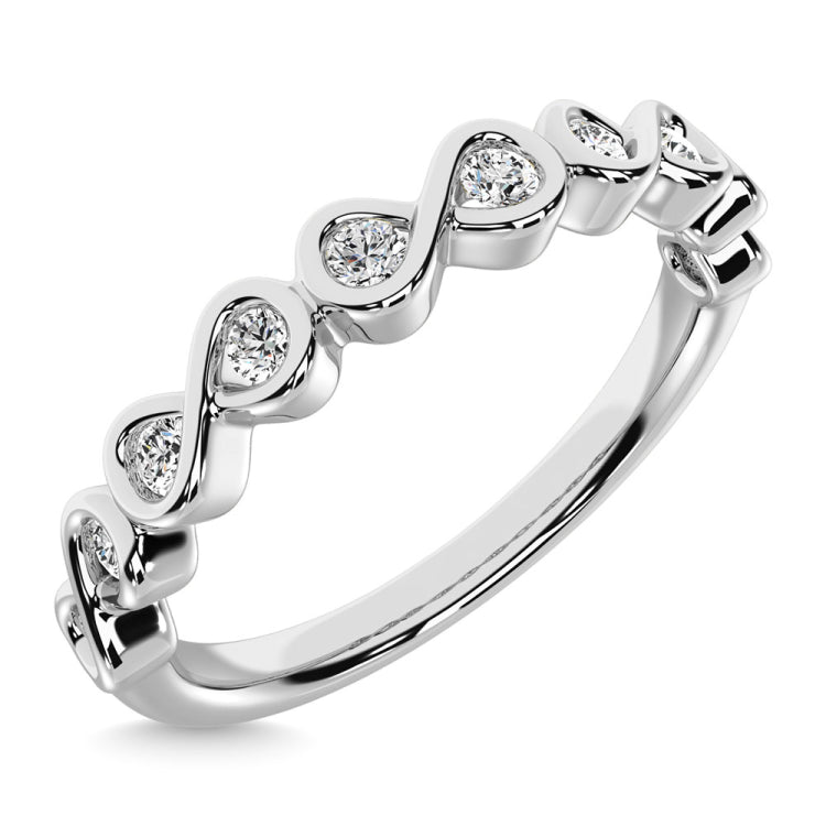 Diamond 1/5 Ct.Tw. Stack Band in 14K White Gold