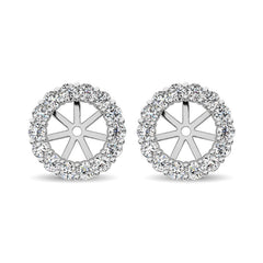 14K White Gold Diamond 1/4 Ct.Tw. Earrings Jacket