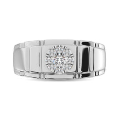 Diamond 1/2 Ct.Tw. Mens Fashion Ring in 14K White Gold