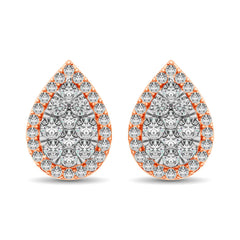 Diamond 3/4 ct tw Pear Shape Fashion Earrings in 14K Rose Gold