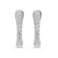 Diamond 1/10 Ct.Tw. Hoop Earrings in 14K White Gold