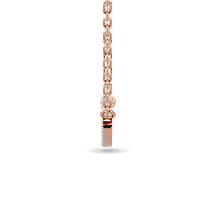 Diamond Eye Shape Necklace 1/5 ct tw in 10K Rose Gold