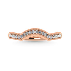 Diamond 1/10 Ct.Tw. Chevron Band in 14K Rose Gold