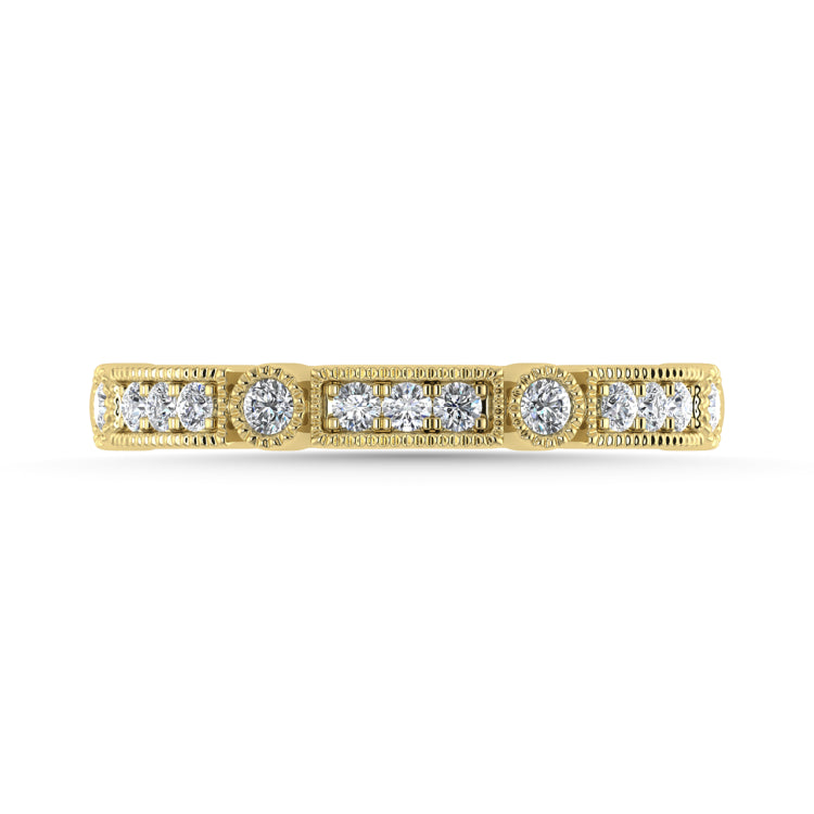 Diamond 1/4 Ct.Tw. Stack Band in 14K Yellow Gold